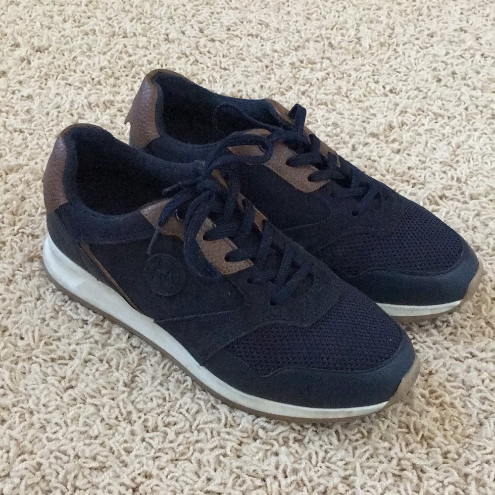 Massimo Dutti Navy and Brown Women's Sneakers
